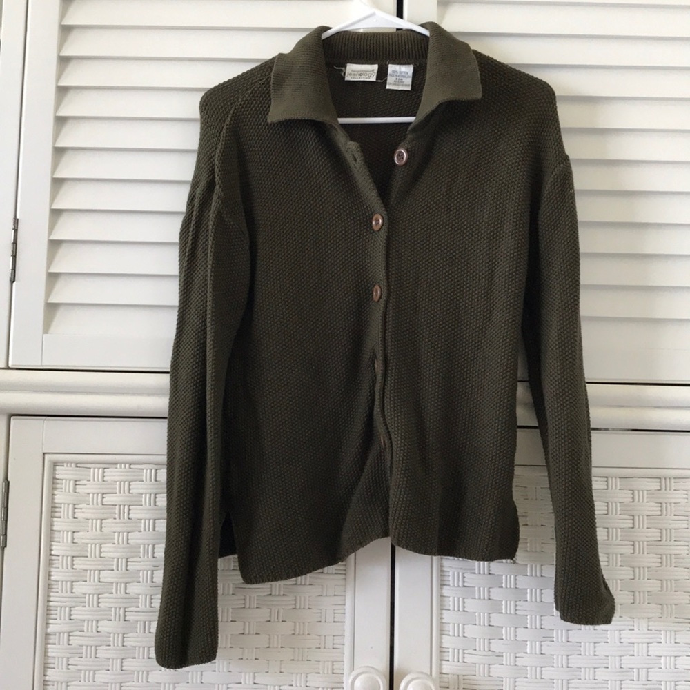Newport News jeanology Sweater cardigan small